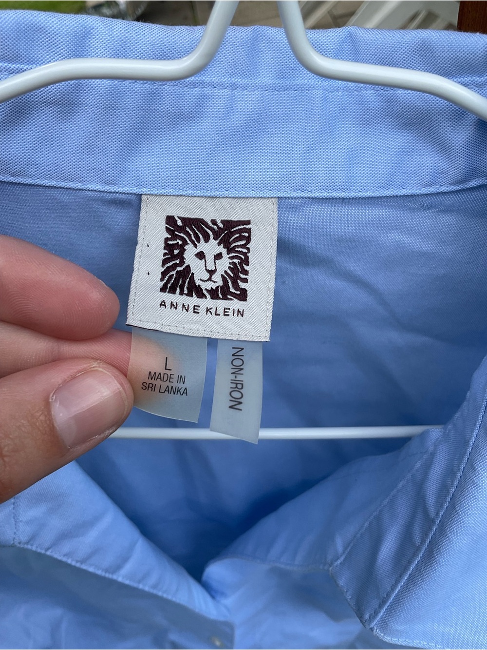 Anne Klein Women's Light Blue Non-Iron Dress Shirt